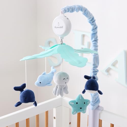 Nautical Baby Crib Mobile with 12 Lullabies - Ocean Nursery Decor for Boys & Girls