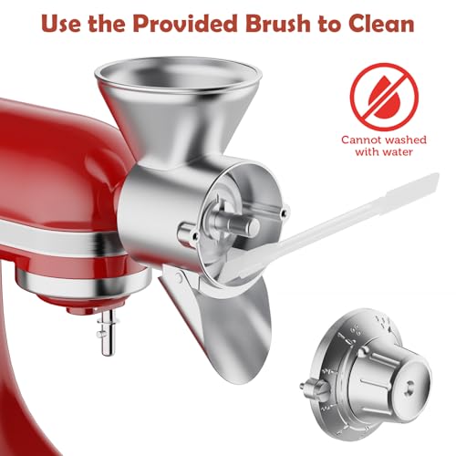 GVODE Silver Grain Mill Attachment for KitchenAid Stand Mixer - Flour Grinder