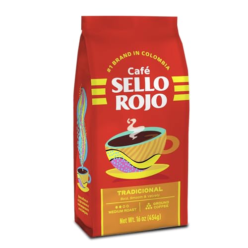 Sello Rojo Colombian Medium Roast Ground Coffee 16oz - Pack of 5