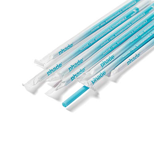 10.25-Inch Eco-Friendly Giant Drinking Straws - 2000 Count, Biodegradable & Compostable, Individually Wrapped