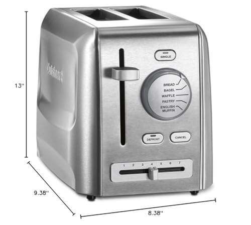 2 Slice Toaster - Stainless Steel Compact Toaster with Bagel & Shade Control - Variation of THIS listing