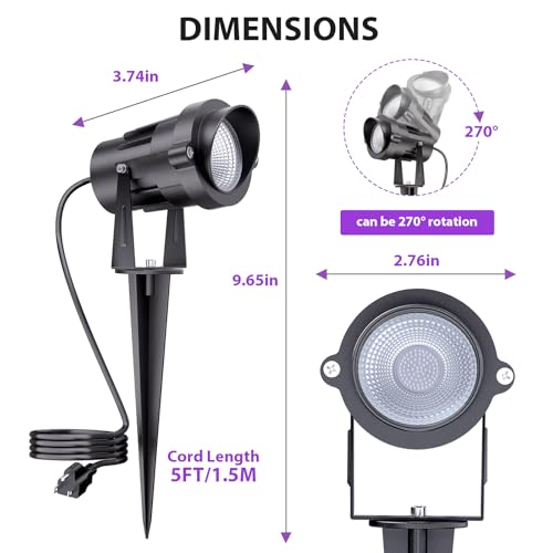 18W Waterproof Black Light Spotlight Outdoor IP65 for Glow Party Halloween Stage Lighting - Variation 2