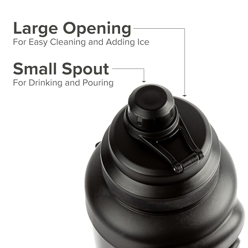 Manna Titan Gallon Jug - 135 Oz Hammered Onyx Insulated Water Bottle