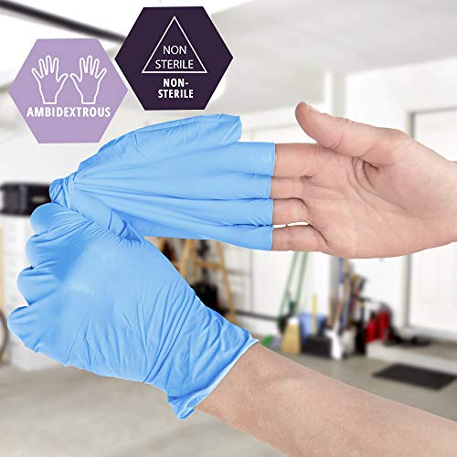 Medium Powder-Free Nitrile Vinyl Blend Exam Gloves - Blue, 1000 Ct