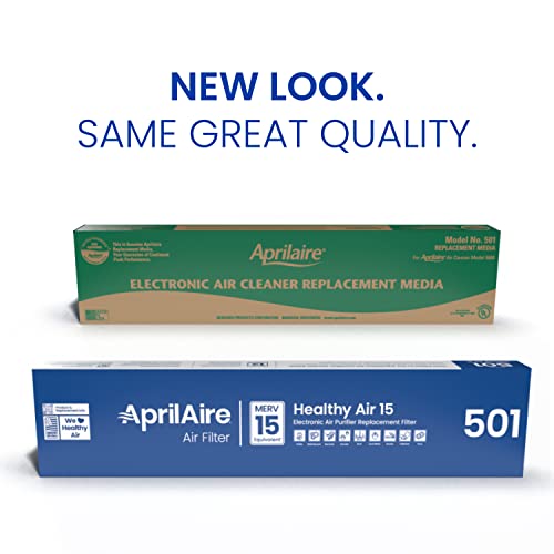 AprilAire 501 Replacement Air Filter Pack of 2 for Whole-House Purifier - MERV 15, 16x25x6