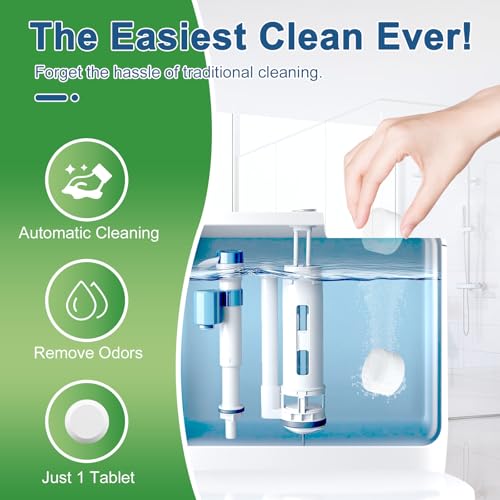 Msvvko Toilet Bowl Cleaner Tablets 54 Pack - Automatic Bleach Tank Cleaner for Stain Removal