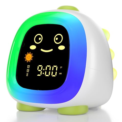 Kids Alarm Clock with Sleep Training & Night Light - Forest Green