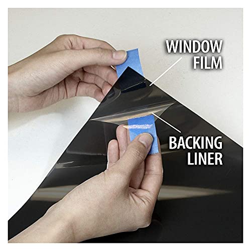 Black Window Film - Daytime Privacy & Sun Control 48in x 12ft - Very Dark