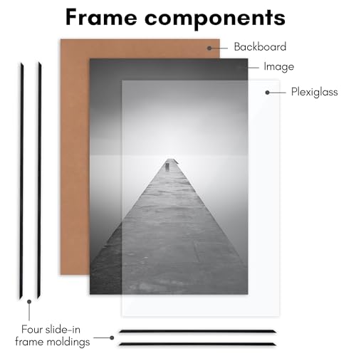 Americanflat 24x36 Poster Frame Set - Black, Pack of 3