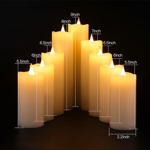 Real Wax Rechargeable LED Flameless Candles with Remote and Timer,USB