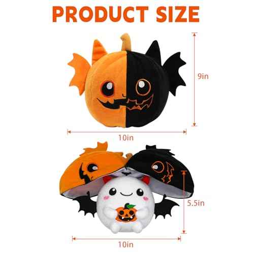 Pumpkins Plush Toys, Stuffed Animal Plush Pillow, Pumpkins Ghosts Halloween Plushies Toys for Adults and Kids, Christmas Birthday Party Home Decor