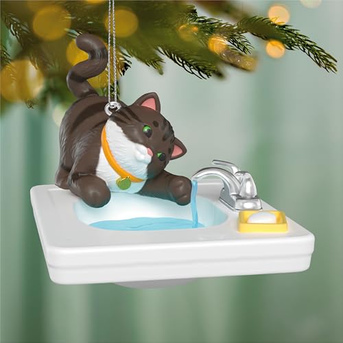 Hallmark Keepsake Mischievous Kittens 2026 Christmas Ornament – Cat at Sink In Gift Box