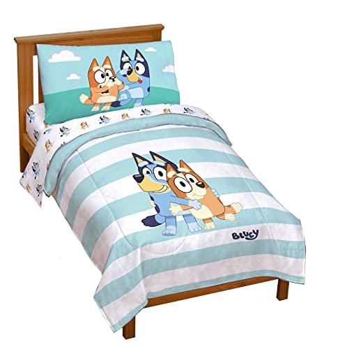 Bluey & Bingo Toddler Bedding Set 4 Piece Multi - Jay Franco, Fits Standard Toddler Mattress