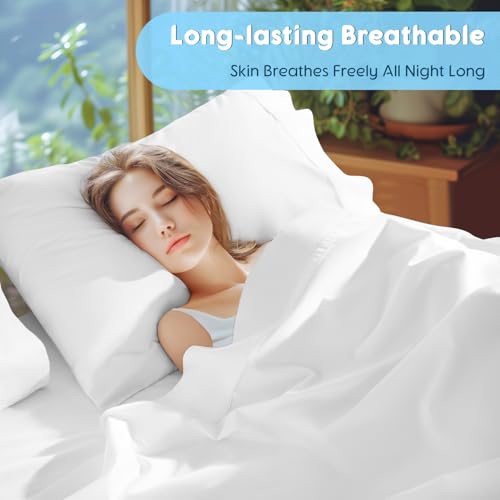 SONORO KATE 1000TC Egyptian Cotton King Sheets White, Extra Deep Pocket Bedding