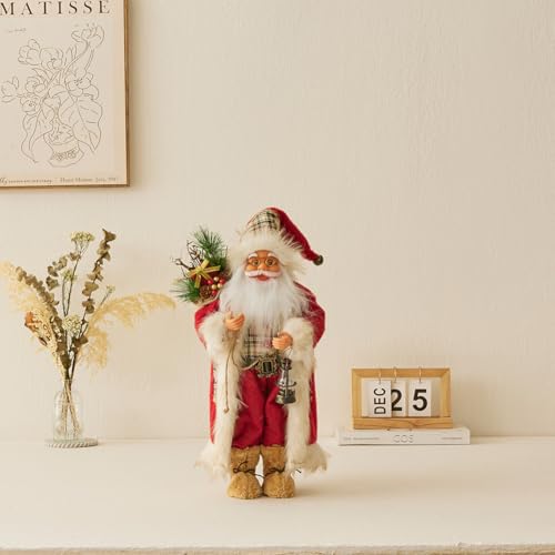Eforcase Red 45cm Santa Claus Christmas Decoration Standing Figurine