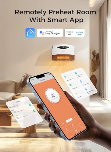 GiveBest 1500W White Wall-Mounted Space Heater with WiFi & Remote Control