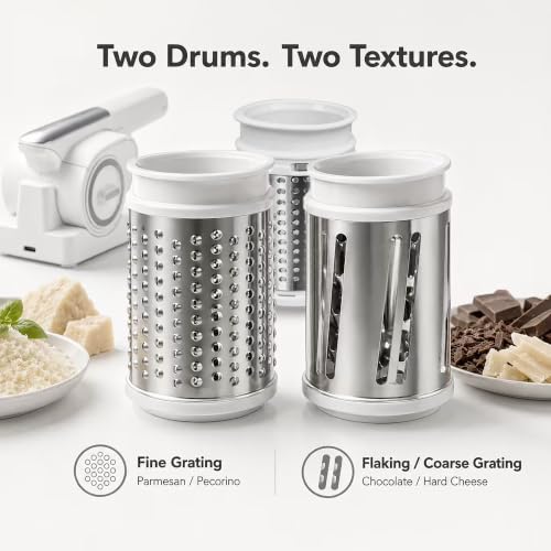 Wireless Electric Food Grinder for Cheese Nuts Chocolate - Fine Texture