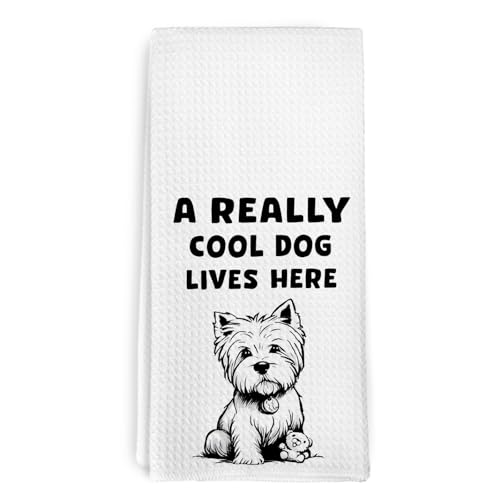Yorkshire Terrier Dog Kitchen Towel - Funny Yorkie Gift for Women, 16x24