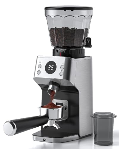 AAOBOSI Espresso Coffee Grinder 45 Grind Settings Anti-Static Compact Home Use