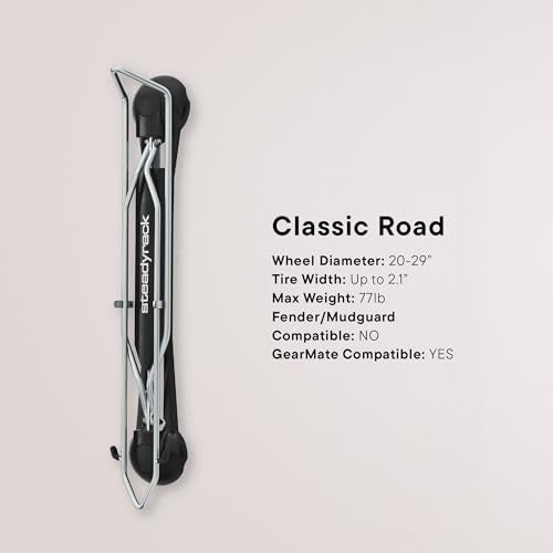 1-Pack Chrome Wall-Mounted Bike Rack for Road Bikes - Space Saving Vertical Storage