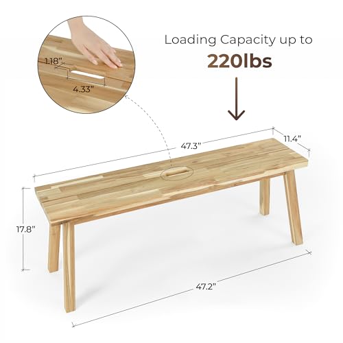 ARROWSTONE 47-Inch Solid Wood Entryway, Dining, Plant Stand Bench