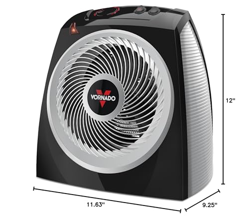 Vornado VH10 (2026) Space Heater with Adjustable Thermostat - Quiet, Black, Model 2025 Variant