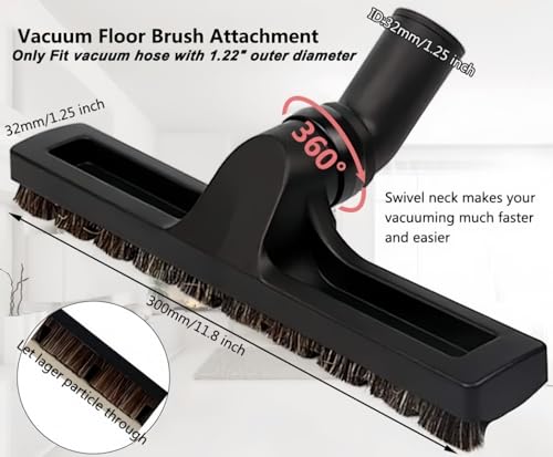 Universal Vacuum Attachments & Hose Adapters Kit - 15 Pieces, 2 1/2" to 1 1/4"