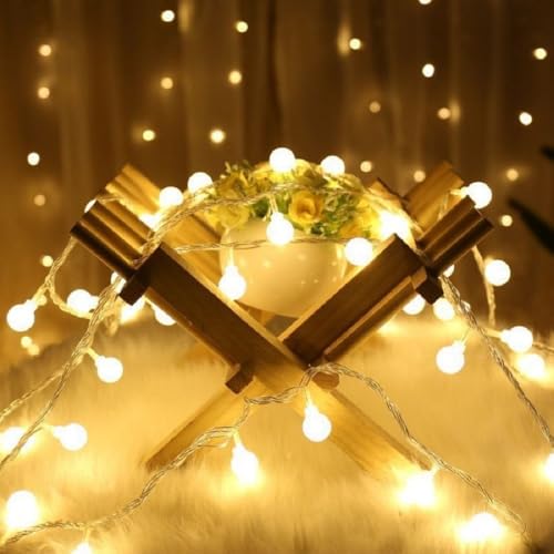 Globe USB String Lights, 20ft 40 LED Globe USB Powered Fairy Lights Warm White for Party Birthday Christmas Home Decoration