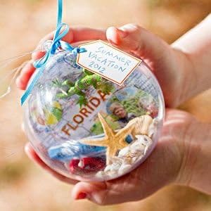 Clear Plastic Ball Ornaments - 80mm, Pack of 12 for Holiday Decor