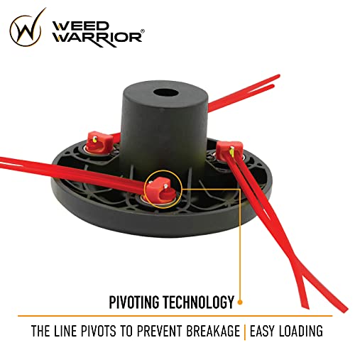 Weed Warrior PivoTrim Universal Fixed Line Trimmer Head - 6 Line Replacement for Gas & Cordless String Trimmers