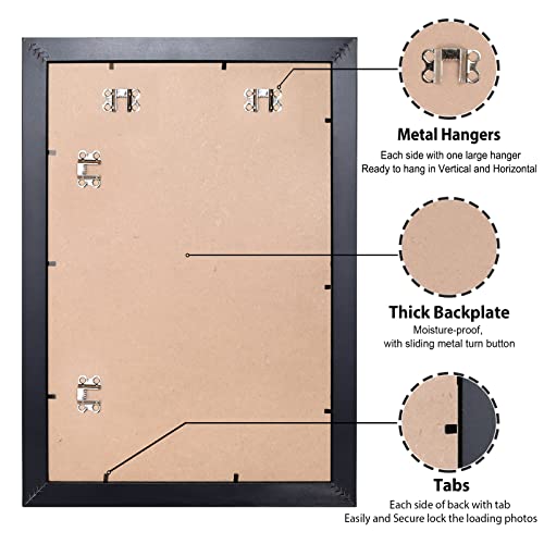 Black 30x42 Poster Frame - Gallery Style with Plexiglass, Horizontal & Vertical Display