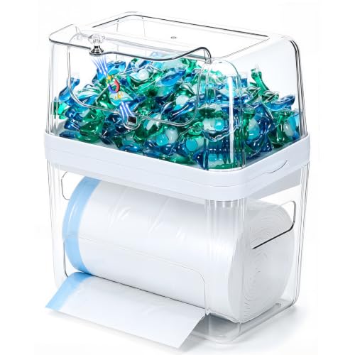 Clear 3-in-1 Trash Bag Dispenser & Dishwasher Pod Holder - Under Sink Organizer
