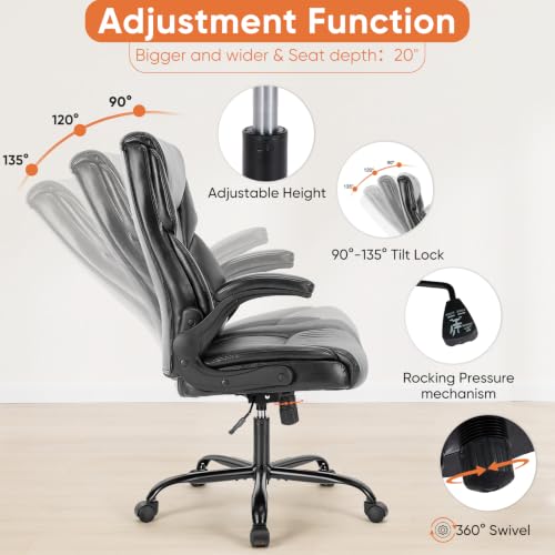 Sweetcrispy Inky 1-Pack Gaming Computer Desk Chair with Lumbar Support & PU Leather