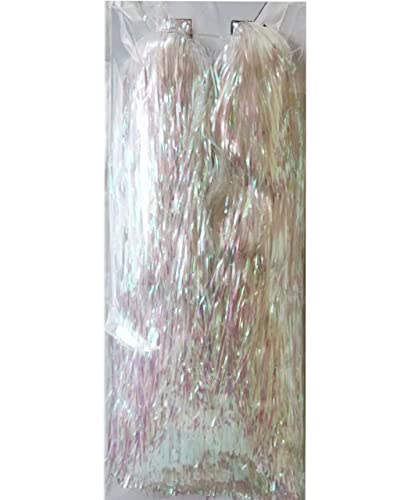 YYCRAFT Iridescent White Icicles Tinsel 3000 Strand Christmas Decor - Pack of 1