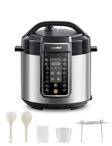 COMFEE' 6 Quart Stainless Steel Electric Pressure Cooker with 13 Functions