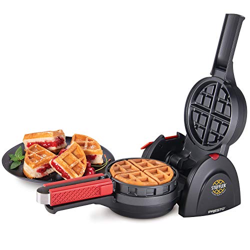 Large Stuffed Waffle Maker - Belgian Style Breakfast & Snack Appliance