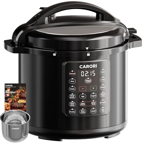 Carori 8 Quart 12-in-1 Electric Pressure Cooker Multi-Cooker with Stainless Steel Pot
