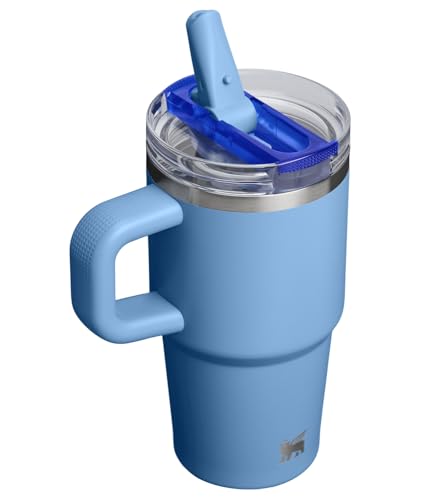 STANLEY Quencher ProTour Flip Straw Tumbler with Leakproof Lid 20 oz | Built-In Straw & Handle | Cupholder Compatible for Travel | Insulated Stainless Steel Cup | BPA-Free | Blue Sky