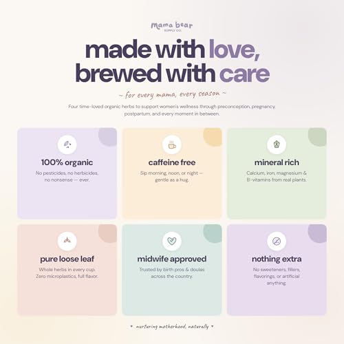 Nora Nourish Organic Pregnancy Tea - 4 oz (60 Servings) Herbal Support for Pregnancy & Postpartum - Variation of THIS listing