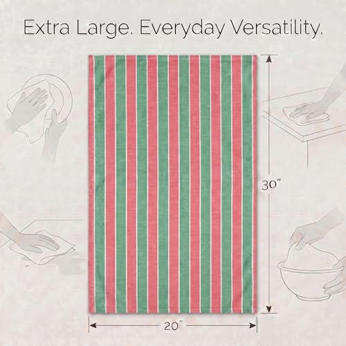 Urban Villa Christmas 20" x 30" Cotton Kitchen Towels Set of 6 (Variation: 20" x 30" / 114 Christmas)