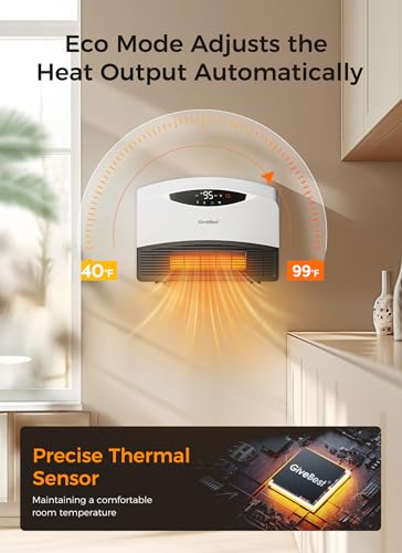 GiveBest 1500W White Wall-Mounted Space Heater with WiFi & Remote Control