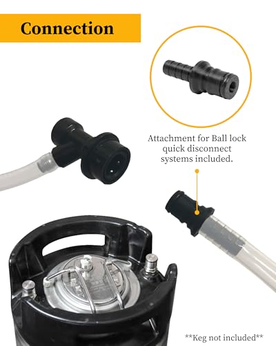 Beer Line Cleaning Kit with Quick-Connect System & 4 Packs - Easy Kegerator Maintenance