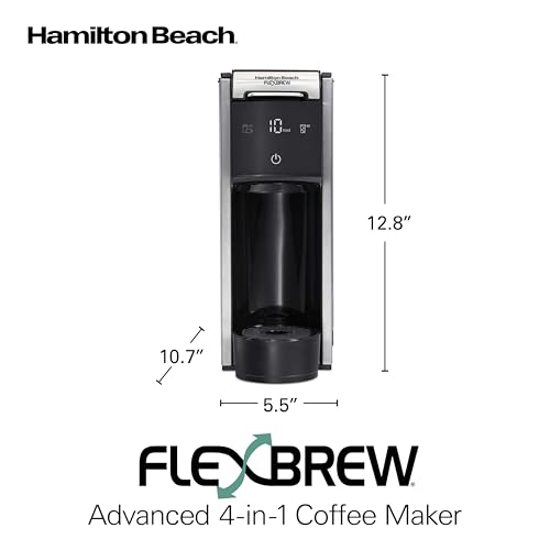 Hamilton Beach FlexBrew Advanced 4-in-1 Single Serve Coffee Maker Black