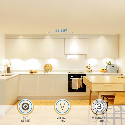 6-Pack 2 Inch LED Recessed Lighting with 5 CCT Adjustable, CRI90, Dimmable