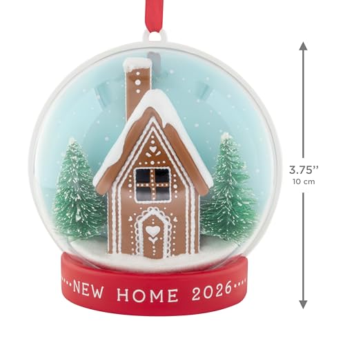 Hallmark Gingerbread 2026 Gingerbread House Snow Globe Ornament - New Home Year-Dated