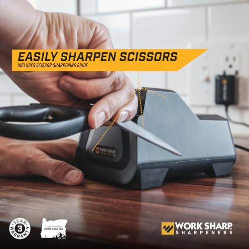 Work Sharp Black Electric Kitchen Knife Sharpener - Fast & Easy Sharpening in Drawer