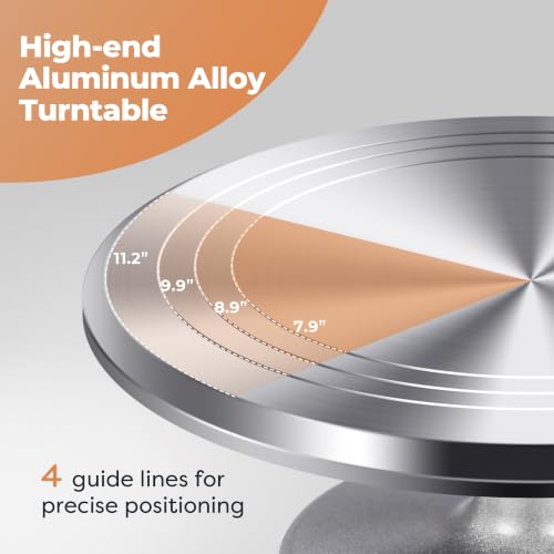 Kootek Aluminum Cake Decorating Kit with Turntable & Piping Tips for Baking