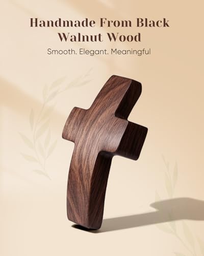 Brown Wooden Cross Fidget Set - Handmade Pocket Christian Religious Decor 100 Pack
