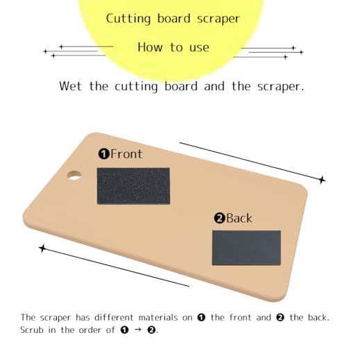 Extra Large Kitchen Rubber Cutting Board 17.32x10.23in Japan with Scraper — 3L
