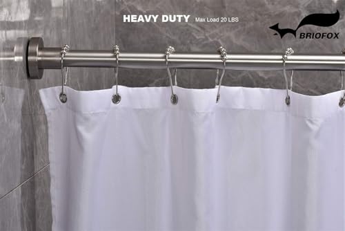 Tension Shower Curtain Rod 43-73 Inches Brushed Nickel Stainless Steel Rustproof Non-Slip Heavy Duty for Bathroom or Window - Variation: Nickel